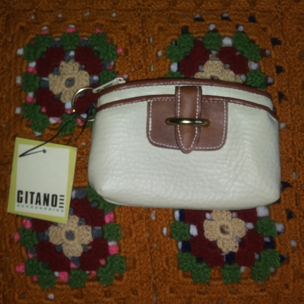 NWT••|vintage-1992|••gitano leather coin purse